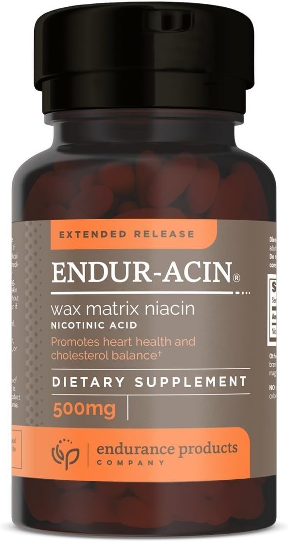 Niacin 500mg Supplement – , Gluten-Free, Promotes Heart Health, 100 Tablets