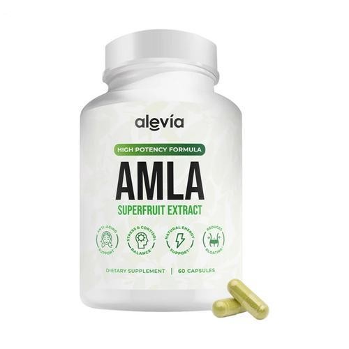 Alevia Organic Amla Capsules 1000mg Indian Gooseberry Antioxidant Supplement 60c
