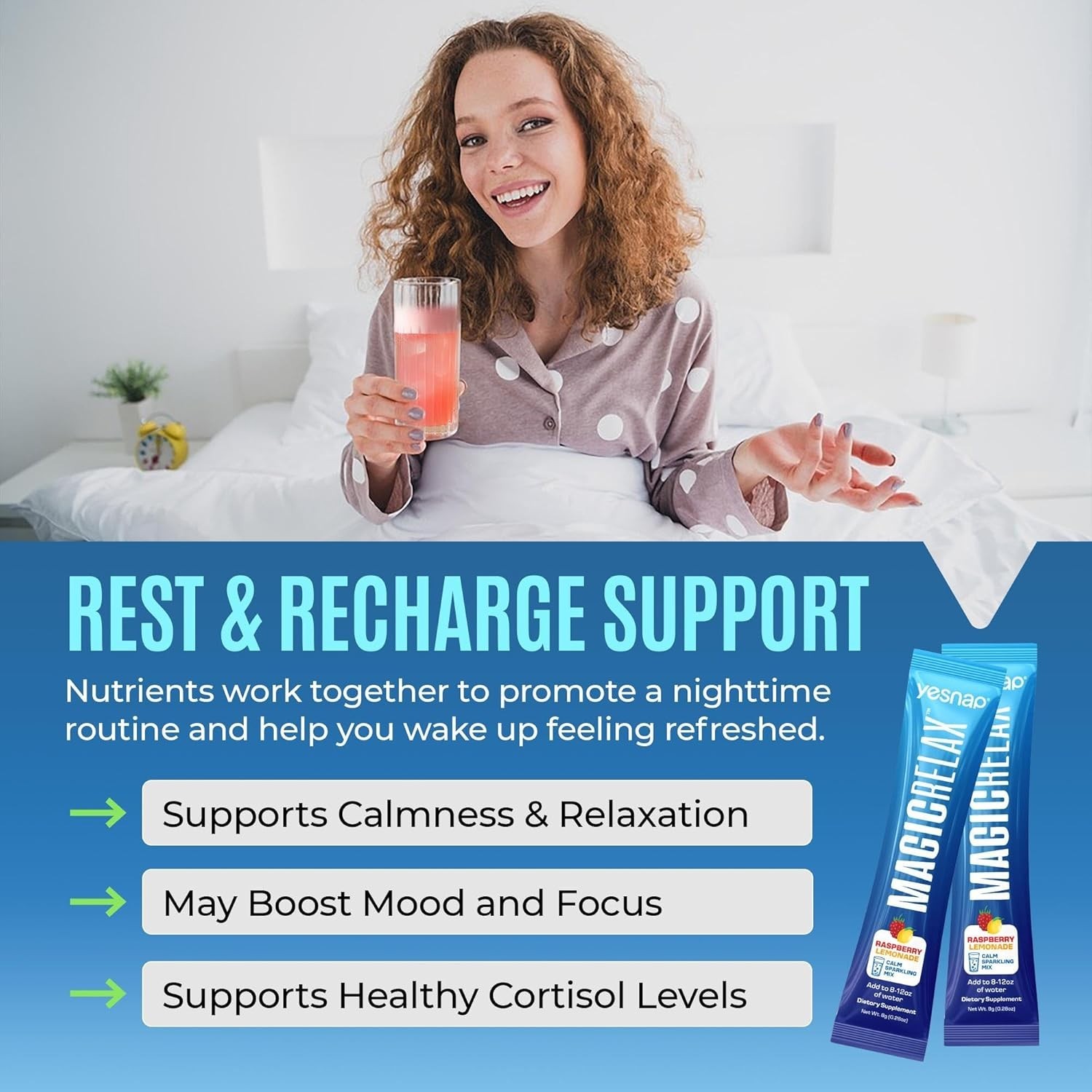Value!! -MAGICRELAX Calming Sparking Mix 8-in-1 Magnesium KSM-66 Ashwagandha ..