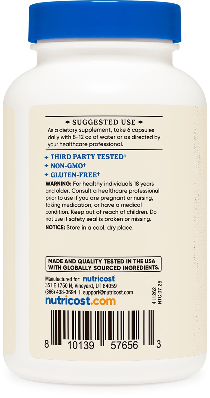 Nutricost Grass Fed Beef Organs Supplement (3,000mg) 180 Capsules – 30 Servings