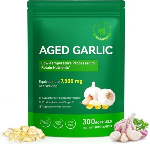 Aged Garlic Extract 7500mg Immune Support 300 Softgels Heart Health Antioxidant
