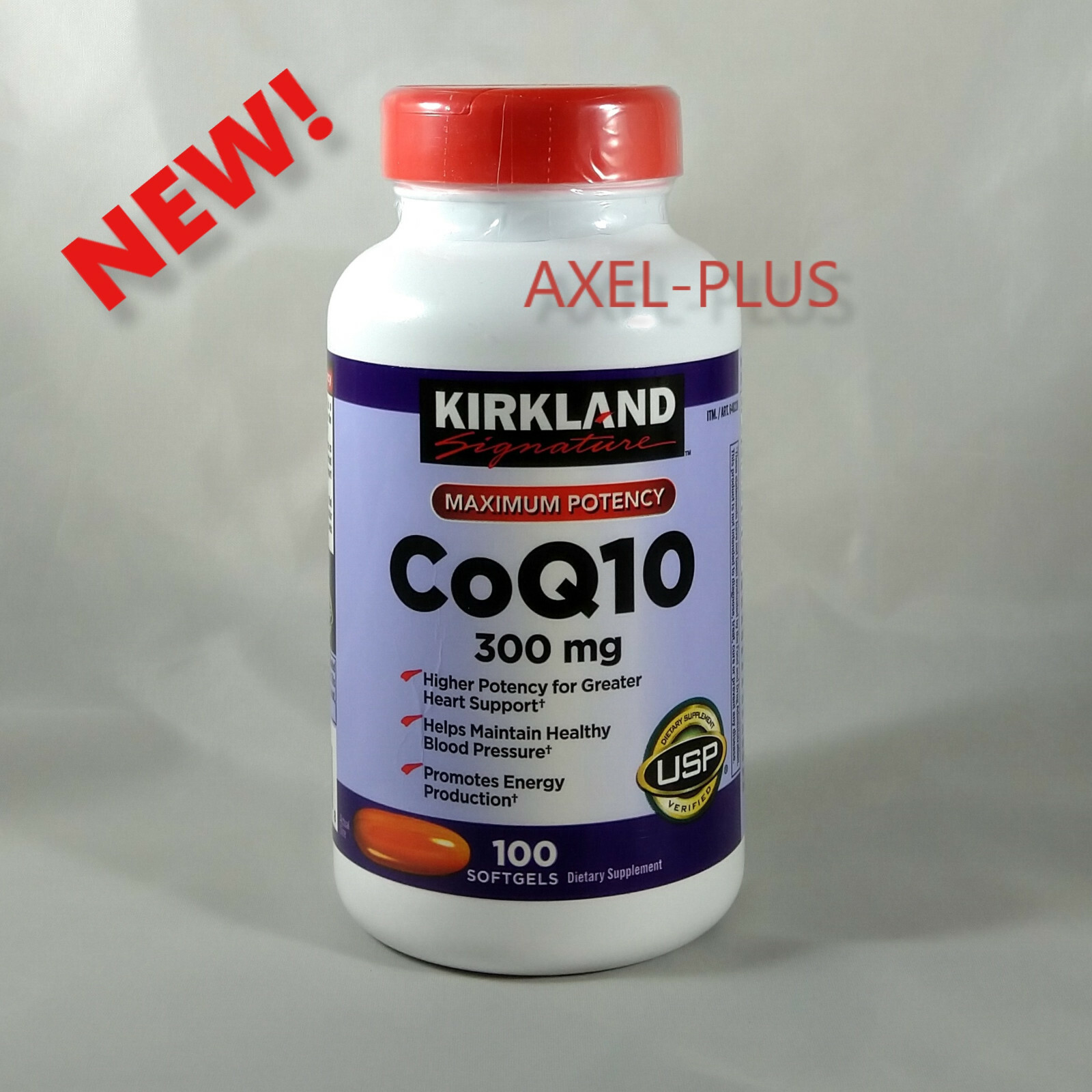 Kirkland Signature CoQ10 300 mg 100 Softgels Maximum Potency EXP 11/2025