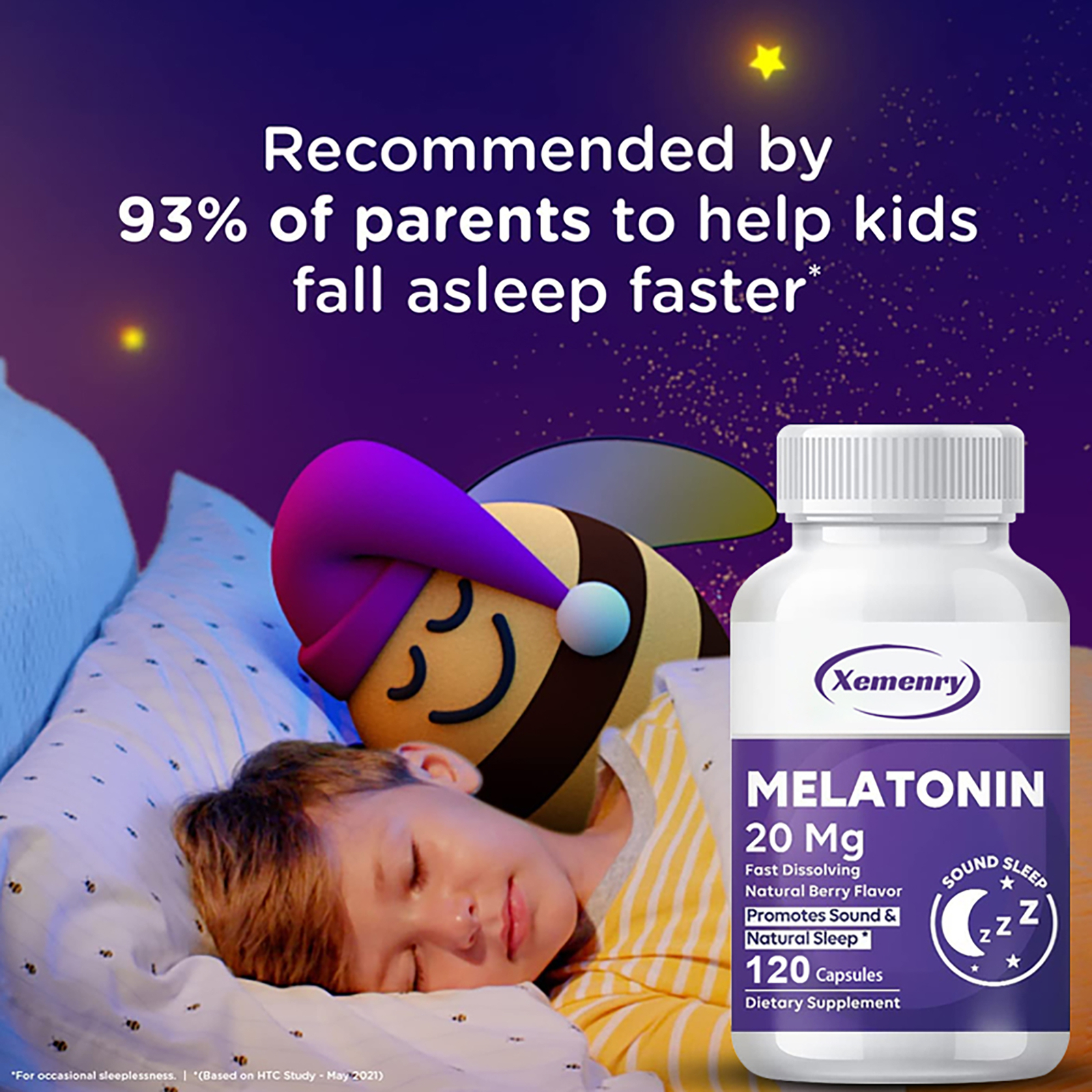 Melatonin 20mg – Improve Relax and Natural Sleep, Maintain Circadian Rhythms