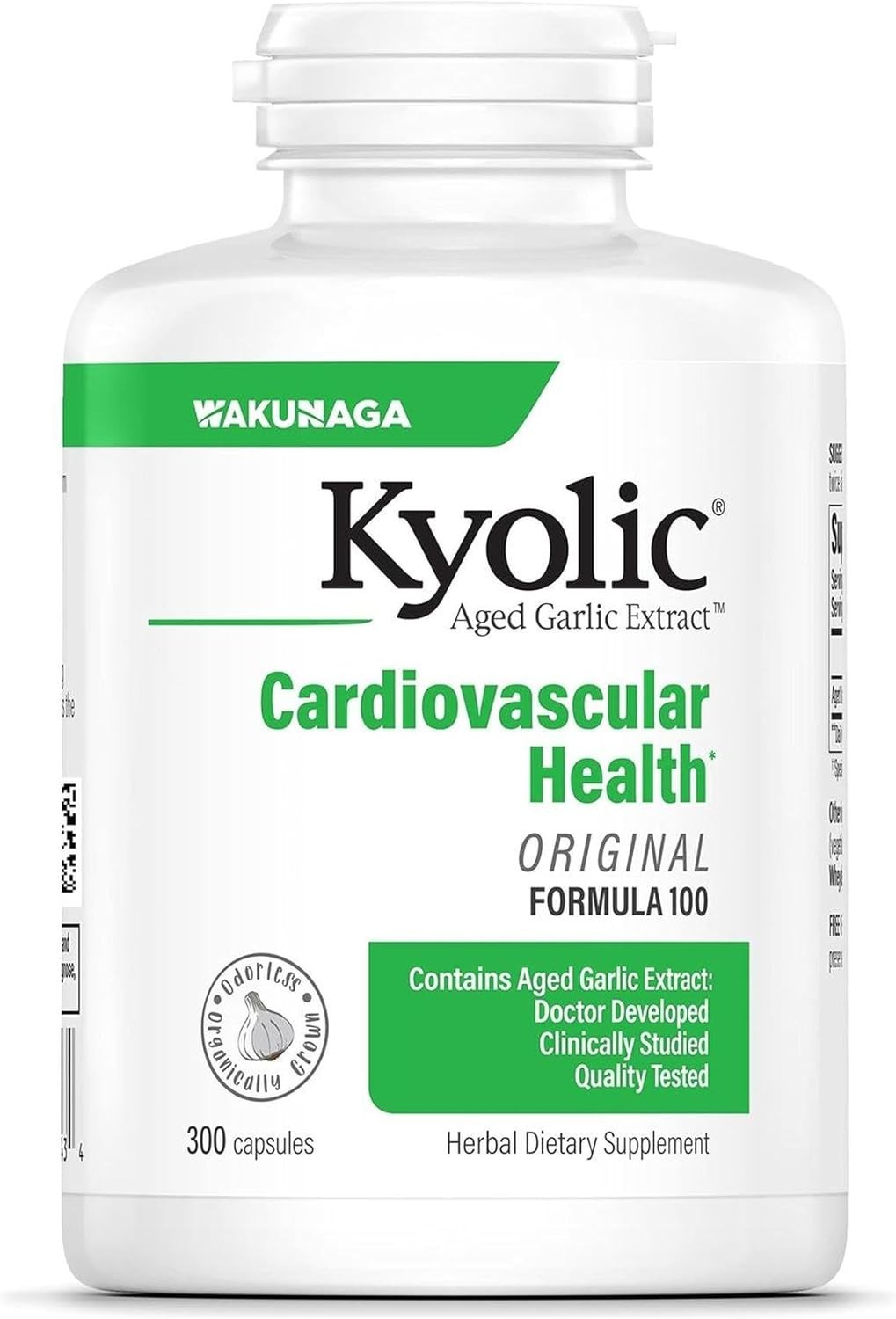 Aged Garlic Extract Capsules for Cardiovascular Support 300 Count
