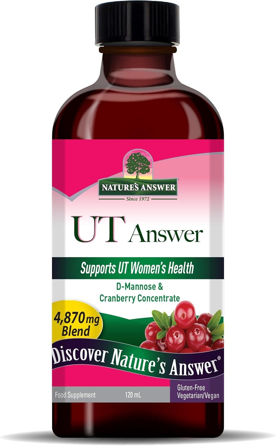 Nature’s Answer UT Answer®, D-Mannose & Cranberry Concentrate, 4 fl oz (120 ml)