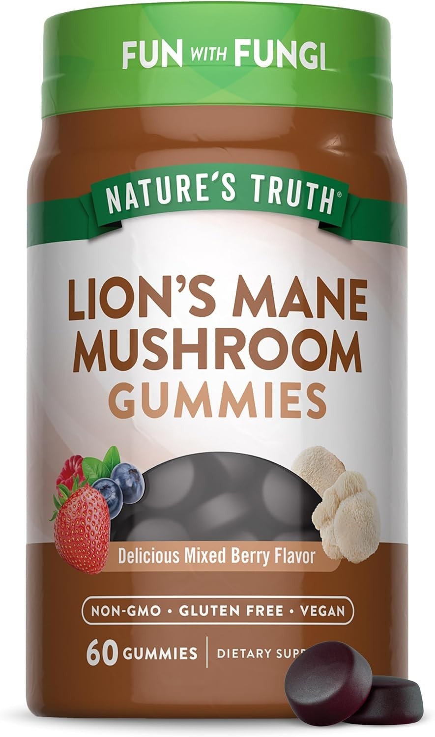Truth Lion’s Mane Mushroom Vitamin Vegan Gummies – 60ct EXP 05/2026