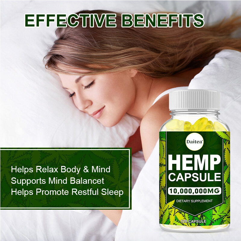 Extra Strength Hemp Capsule for Sleep, Calm, Anxiety