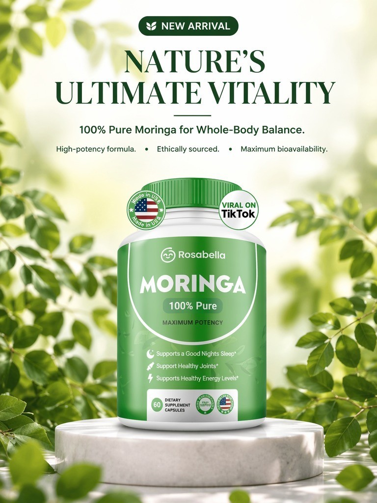 Rosabella Organic Moringa 800 mg 2-Pack HerbalWellness Digestive Support Natura