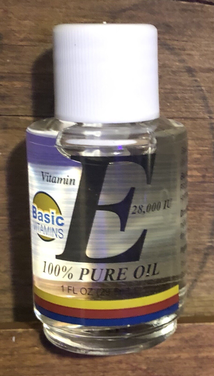 Basic Vitamins Vitamin E 100% Pure Oil 28,000 IU – 1 oz – NEW