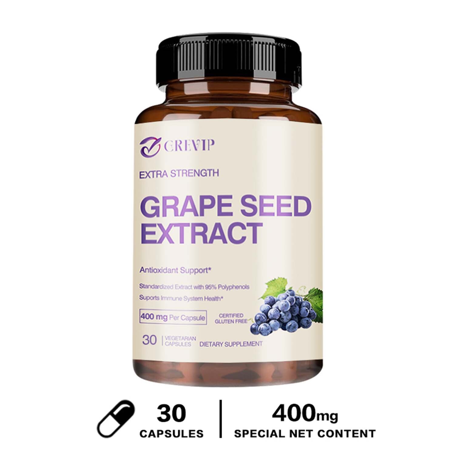 Grape Seed Extract – 95% Polyphenols, Anti-Aging, Brain Support, Radiant Skin