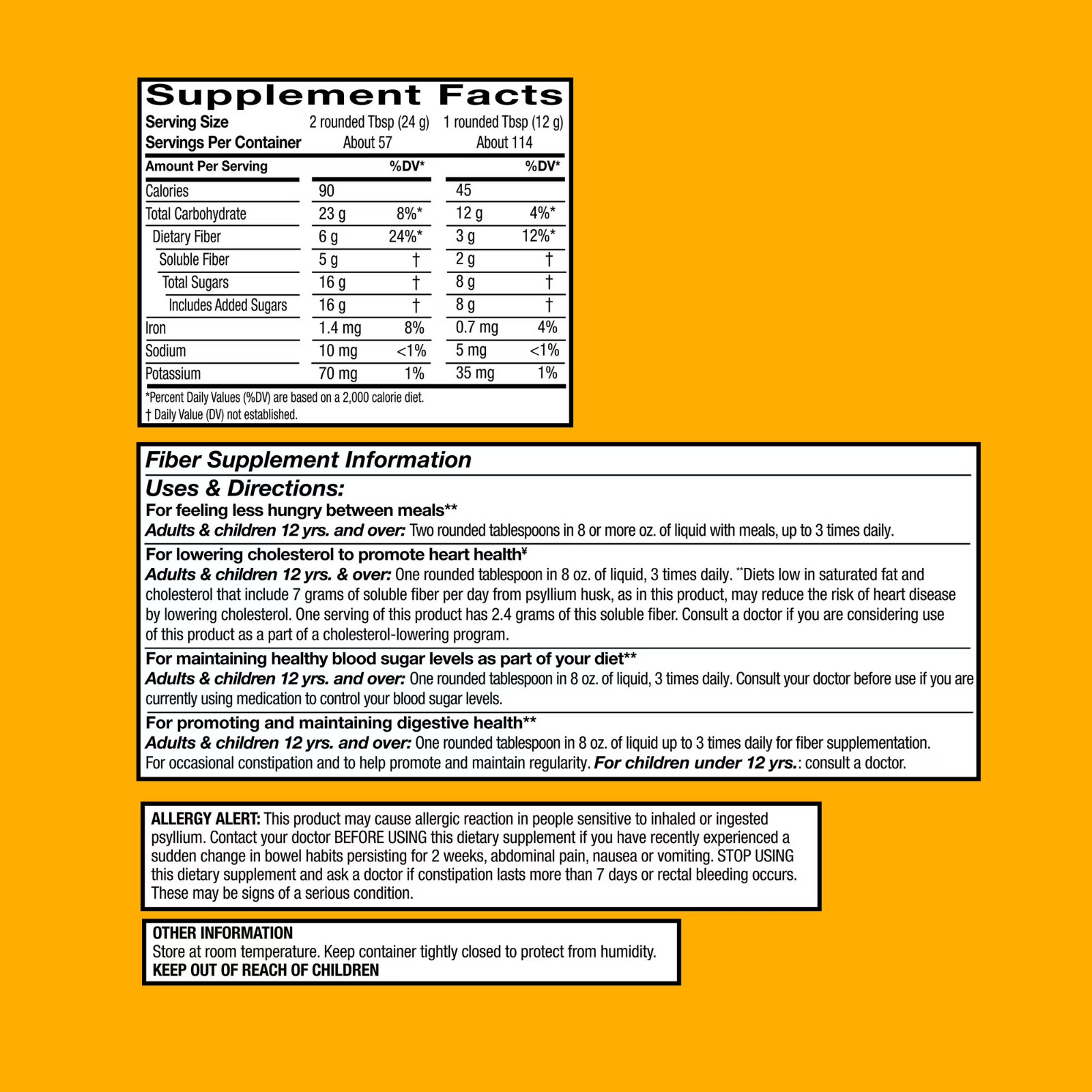 Equate Daily Fiber Orange Smooth Fiber Powder, 48.2 Oz FREE SHIPPING