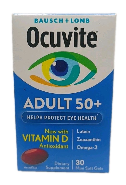 Ocuvite ~Eye Vitamin Supplement ~Adult 50+ ~30 Count Softgels ~Exp. 10/27