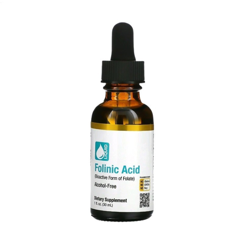 California Gold Nutrition Folinic Acid 1 Alcohol FL Oz (30 Ml) – Lon