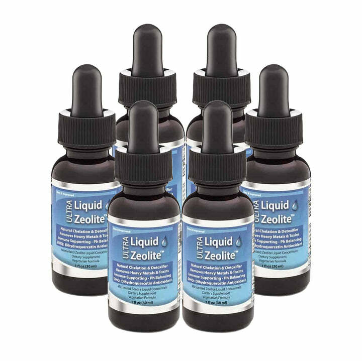 Ultra Liquid Zeolite Enhanced DHQ 6 – 1 oz Bottles safety_sealed Liquified Detox