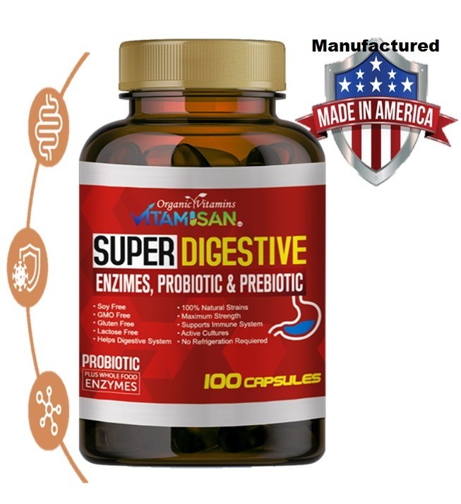 Probiotics 100 Billion CFU Potency Digestive Immune Health 100 Capsules DIGESTIV