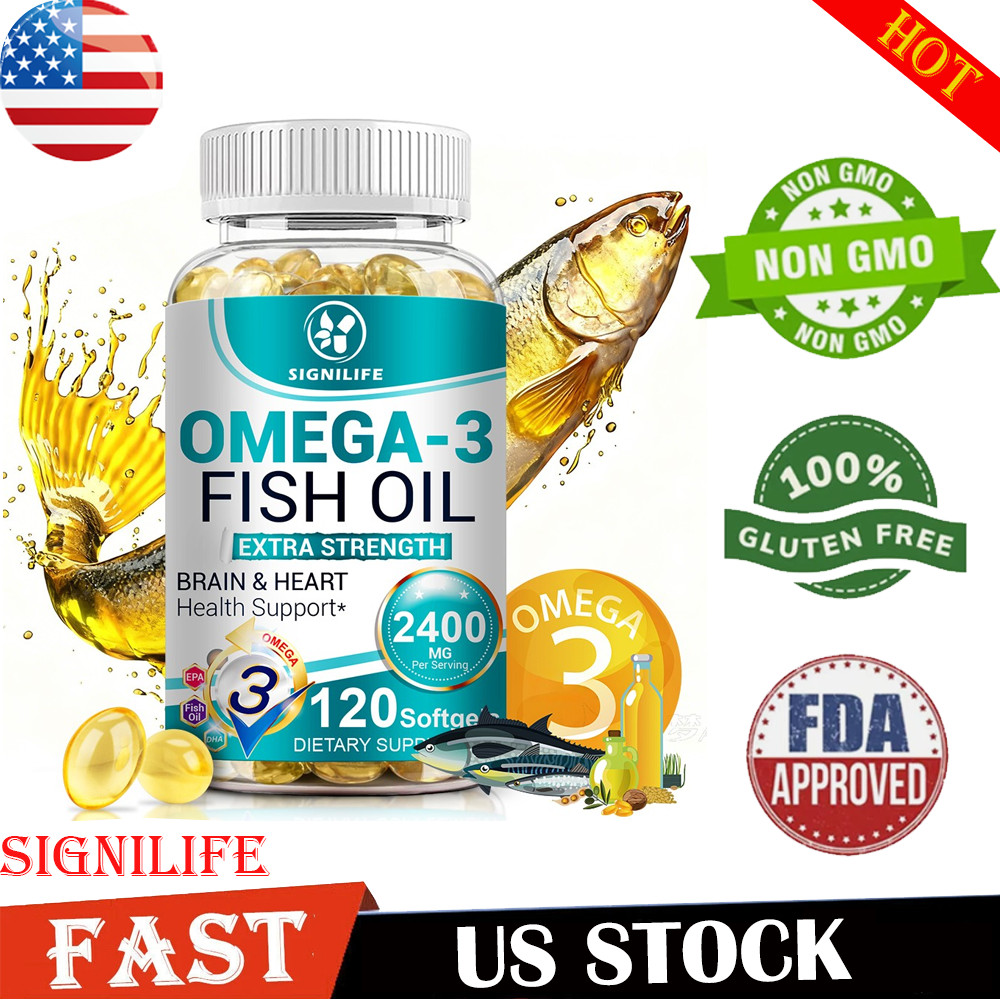 Triple Strength Omega 3 Fish Oil – Fish Oil Supplement with EPA & DHA Fat