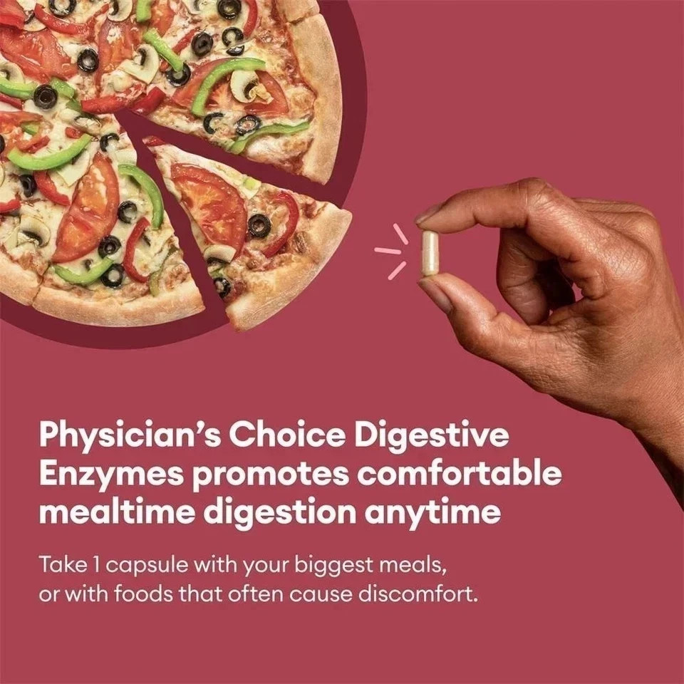 Digestive Enzymes by Physician’s CHOICE Multi Enzymes & Organic Prebiotics 60 CT
