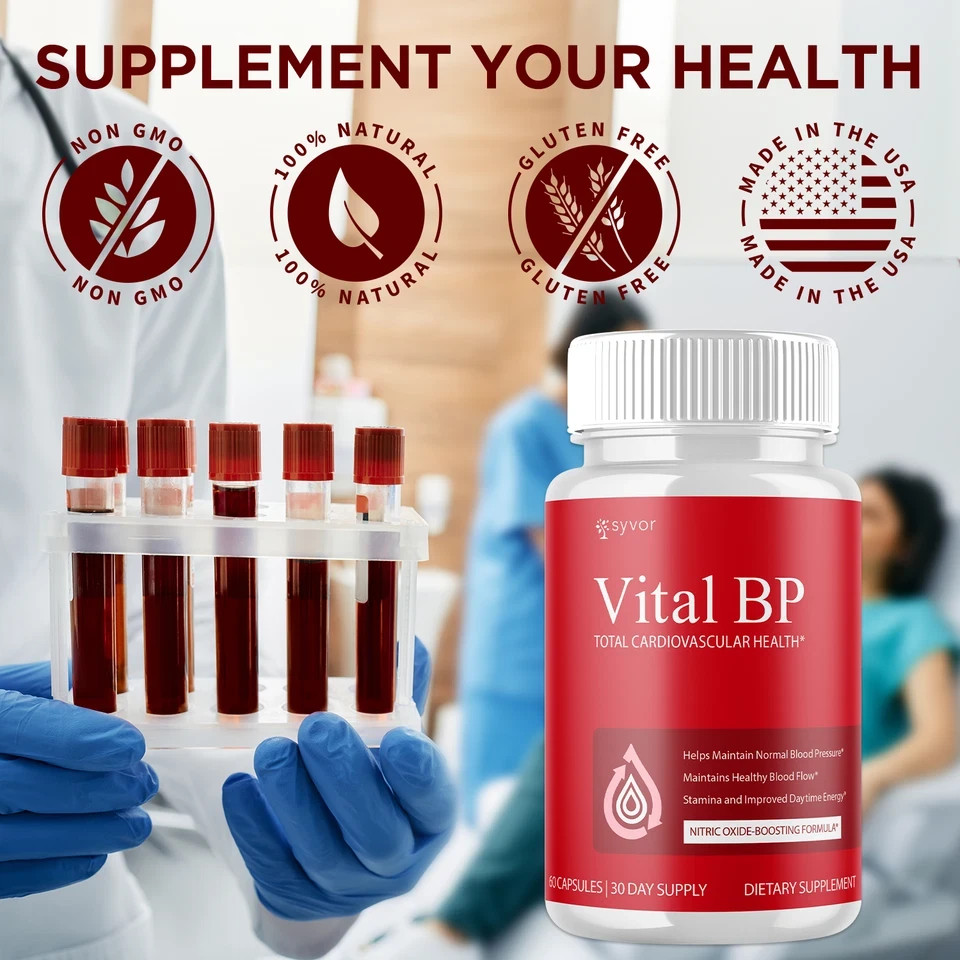 (5 Pack) Vital BP Advanced Blood Supports Vitamin Formula VitalBP 300 Capsule