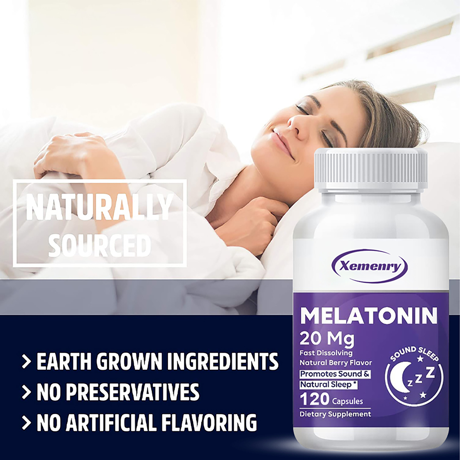 Melatonin 20mg – Improve Relax and Natural Sleep, Maintain Circadian Rhythms