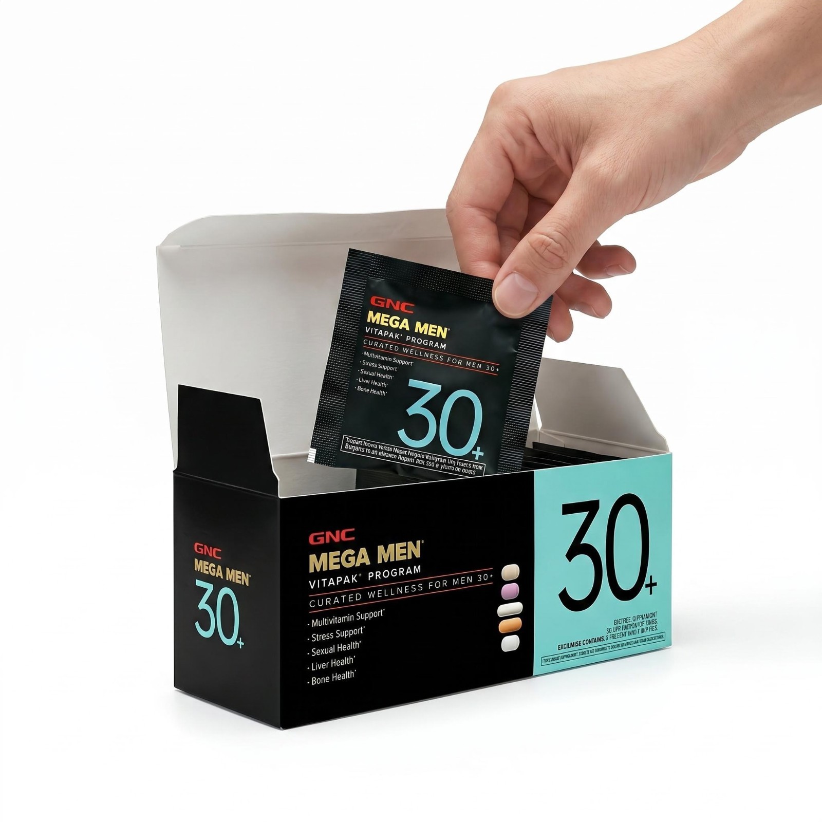 3 packs GNC Mega Men 30+ Vitapak Program Daily Nutrition Pack Sexual & Liver