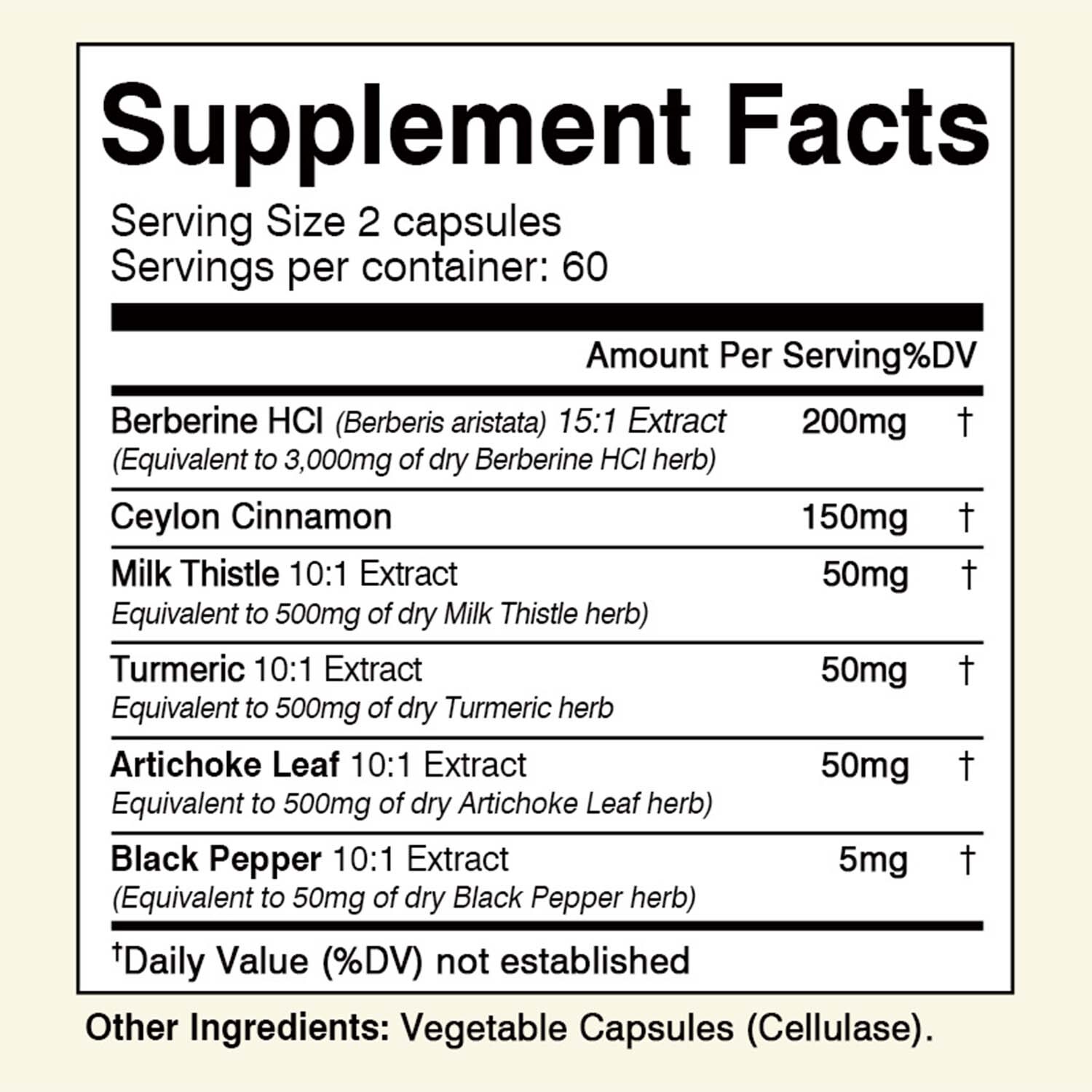 Berberine HCI 4700mg – Ceylon Cinnamon, High Absorption Heart Health Support