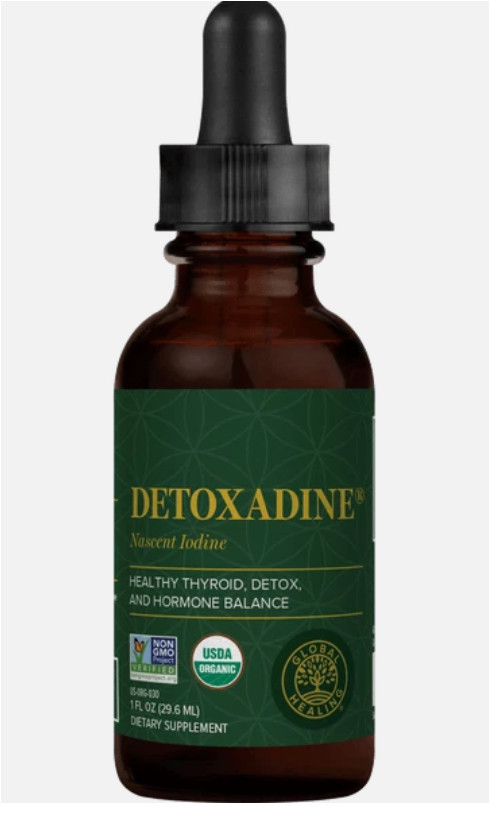 Global Healing Detoxadine Nascent Iodine For Thyroid Support, 1 Fl Oz BB 1/2028