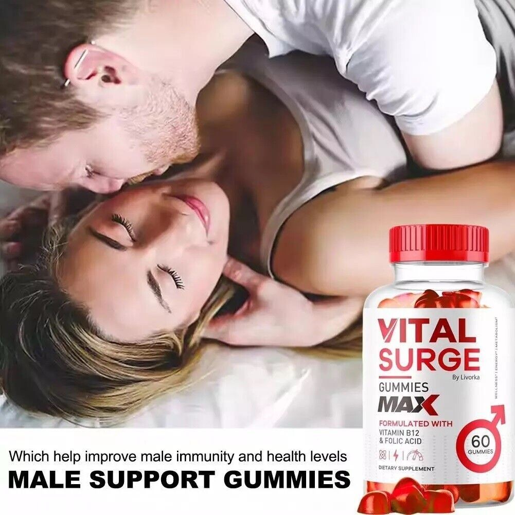 -Vital Surge Male Gummies, Maximum Strength Vital Surge Advanced Formula 60 PCS