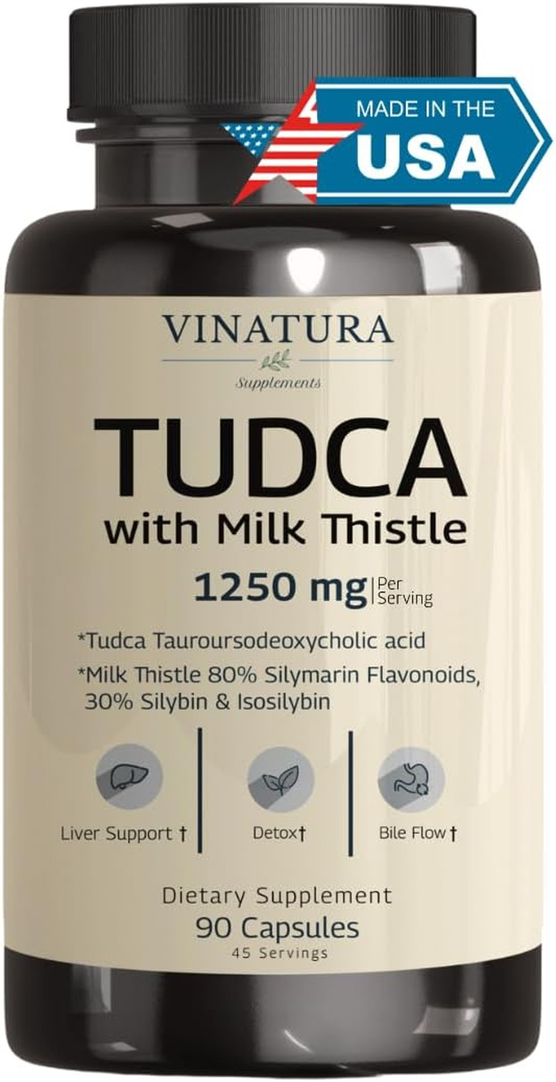 TUDCA Milk Thistle 1250Mg – Liver Support, Liver Health, Gallbladder Suppleme…