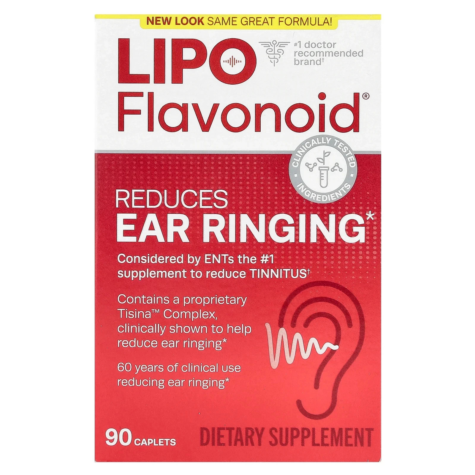 Lipo-Flavonoid Plus Ear Ringing Health Caplets – 90 CT Exp 2028+