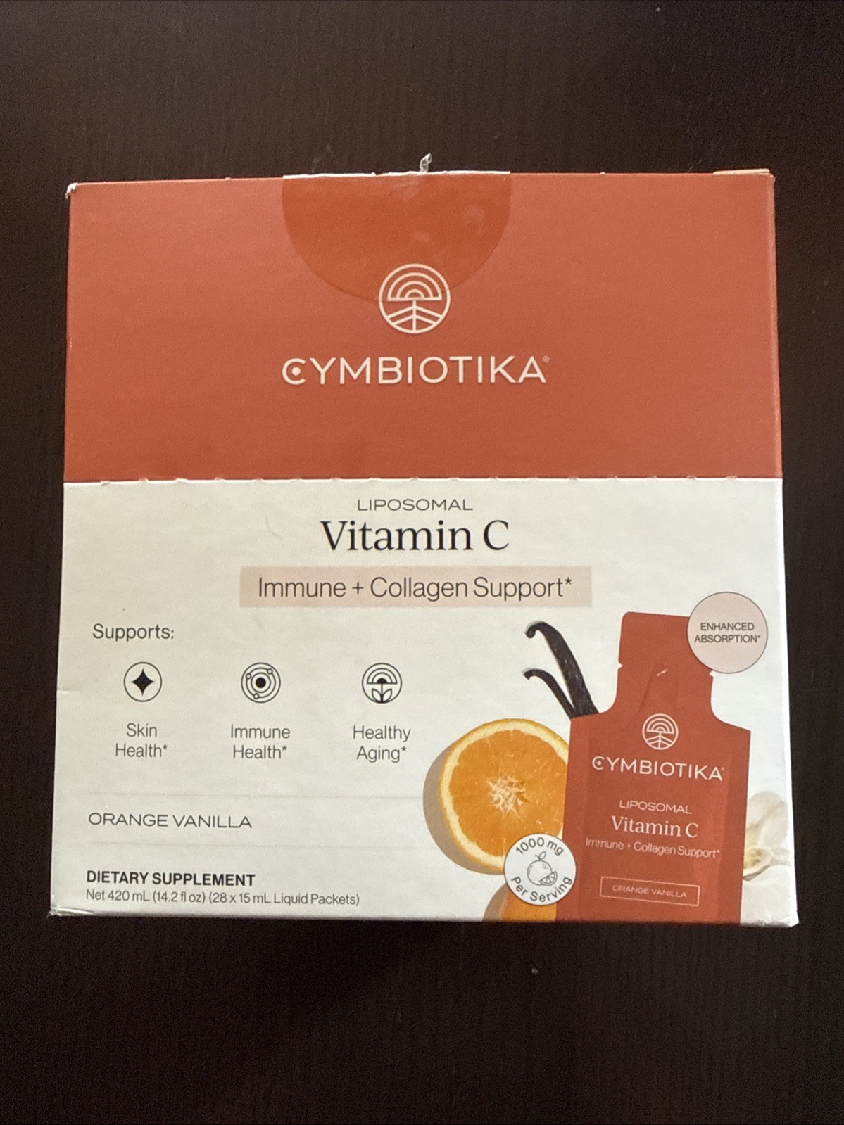 Cymbiotika Liposomal Vitamin C-Immune & Collagen Support/18 Packets