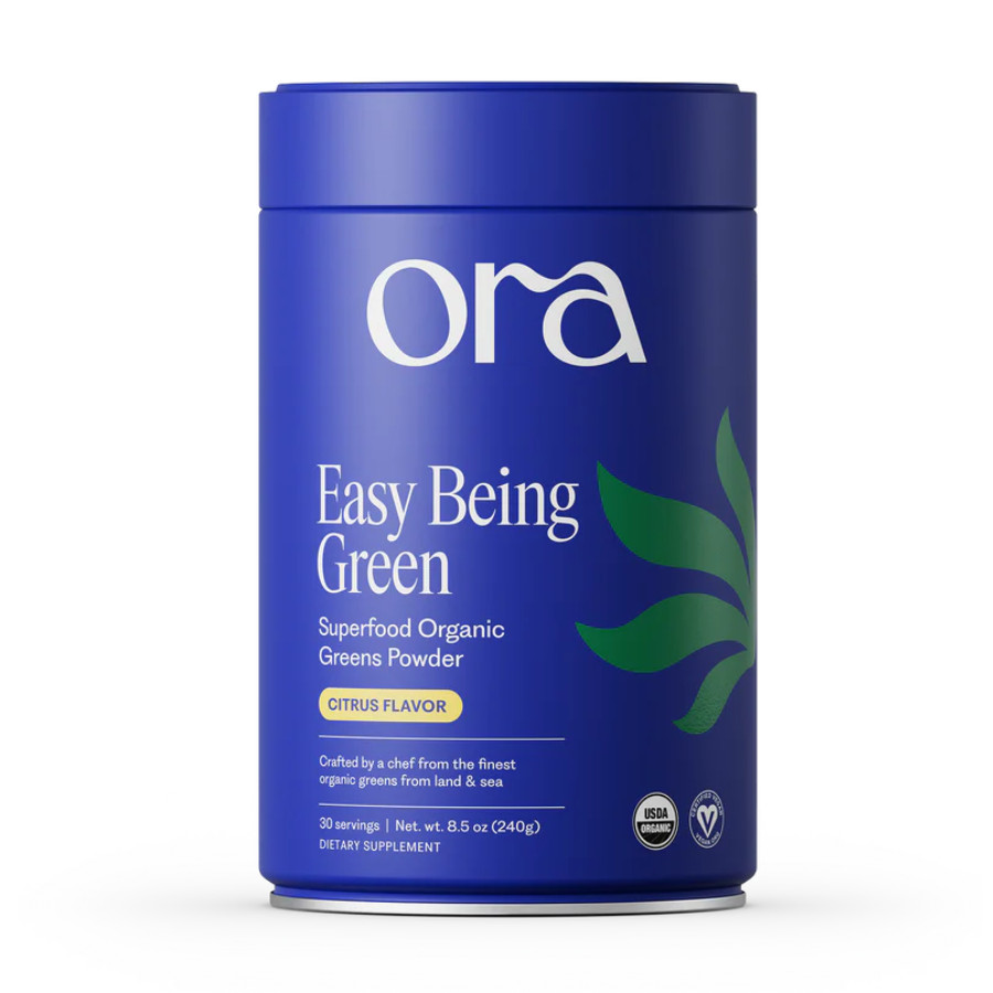Ora Organic Easy Being Green – Superfood Greens Powder, Citrus Flavor, 30 Srv