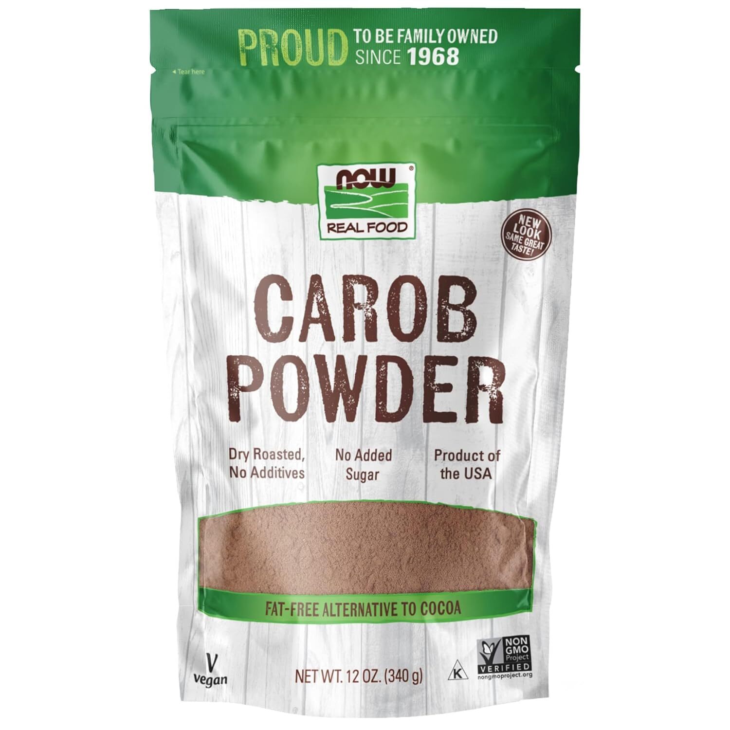 , Carob Powder, Dry Roasted, Additive-Free, Nutritious Substitute for Chocolate,