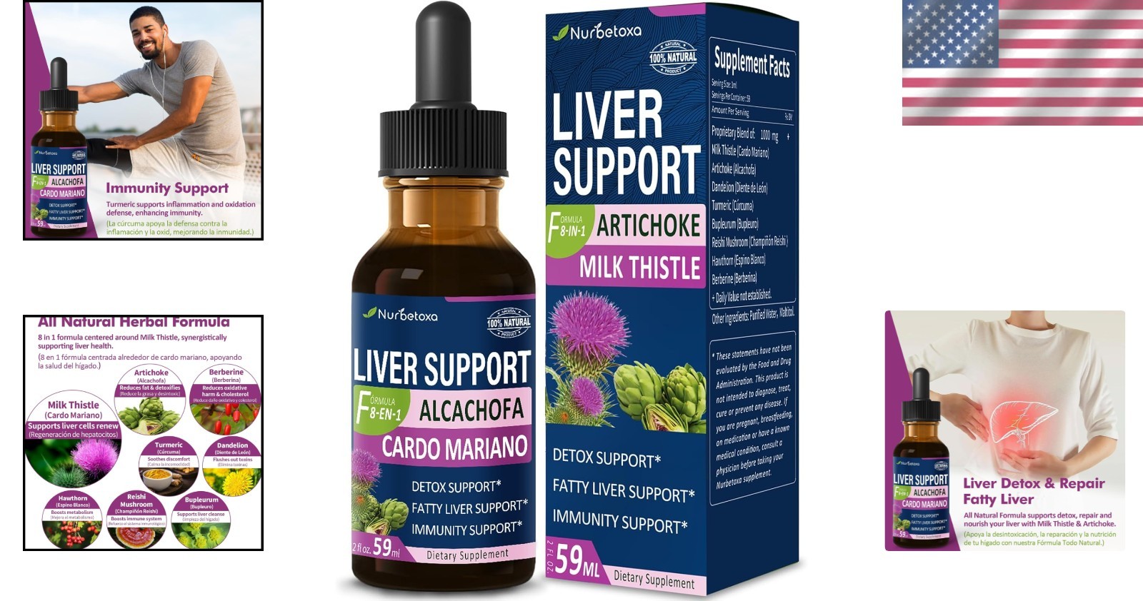 Natural Liver Detox Tincture: 2oz Milk Thistle & Artichoke Extract for Wellness