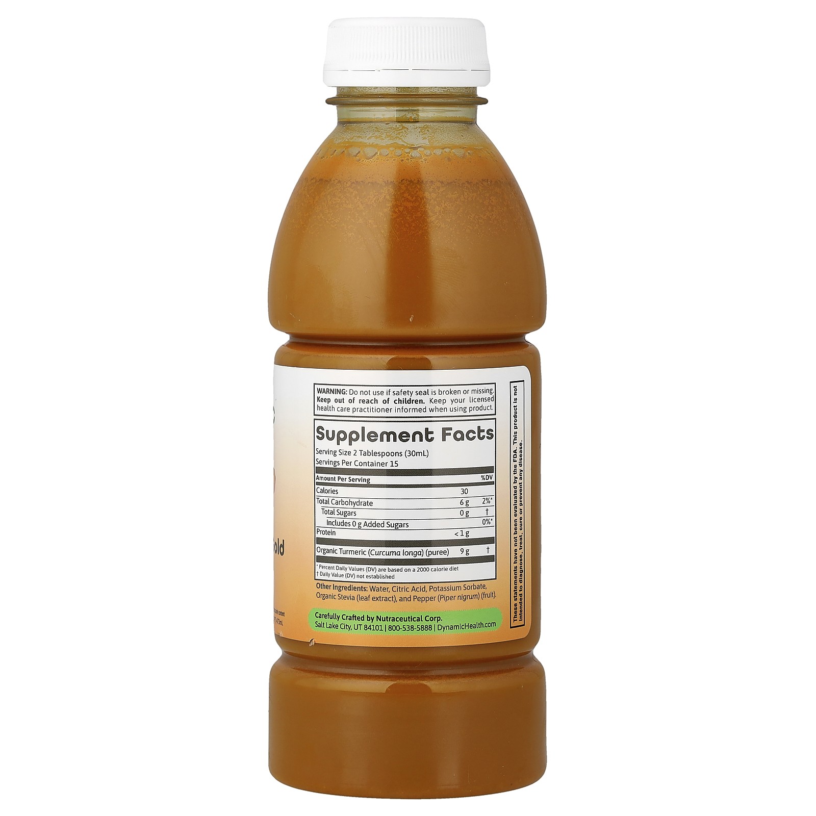 Dynamic Health Laboratories Turmeric Gold 16 fl oz 473 ml BPA-Free, Gluten-Free,