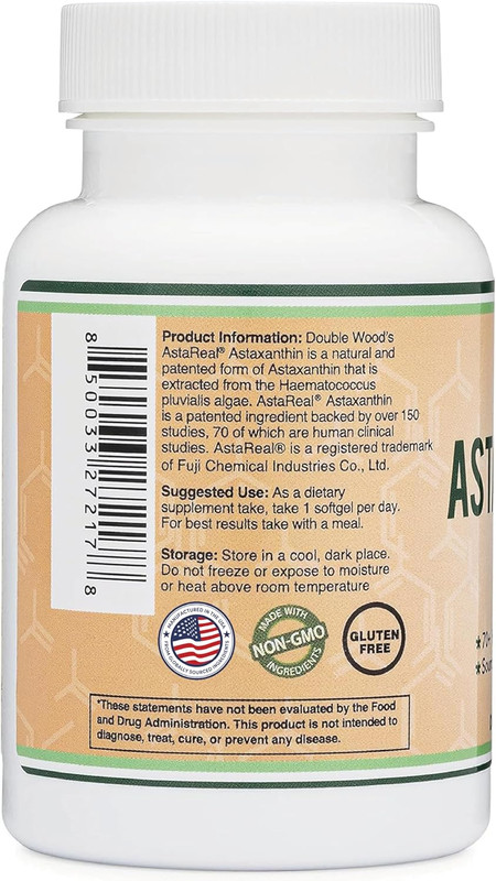 Astaxanthin 12mg Capsules – Supports Skin Eye Immune & Gut Health 60 Caps