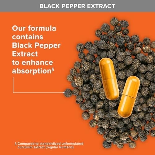 Turmeric Curcumin with Black Pepper & Ginger, 2400mg Joint Support, 105 Count
