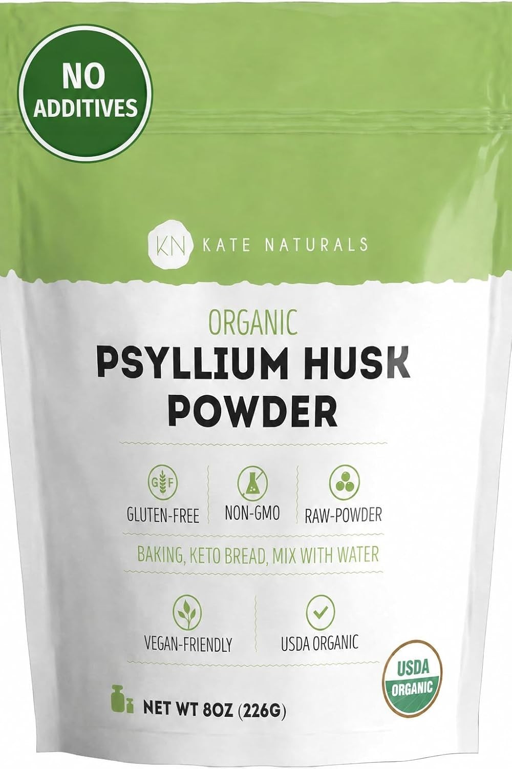 Psyllium Husk Powder for Fiber, Digestion & Baking Bread. Mixes Easily with J…
