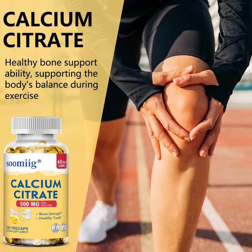 Calcium Citrate 500mg Healthy Bone,Teeth,Muscles Function Support 30/60/120 Caps