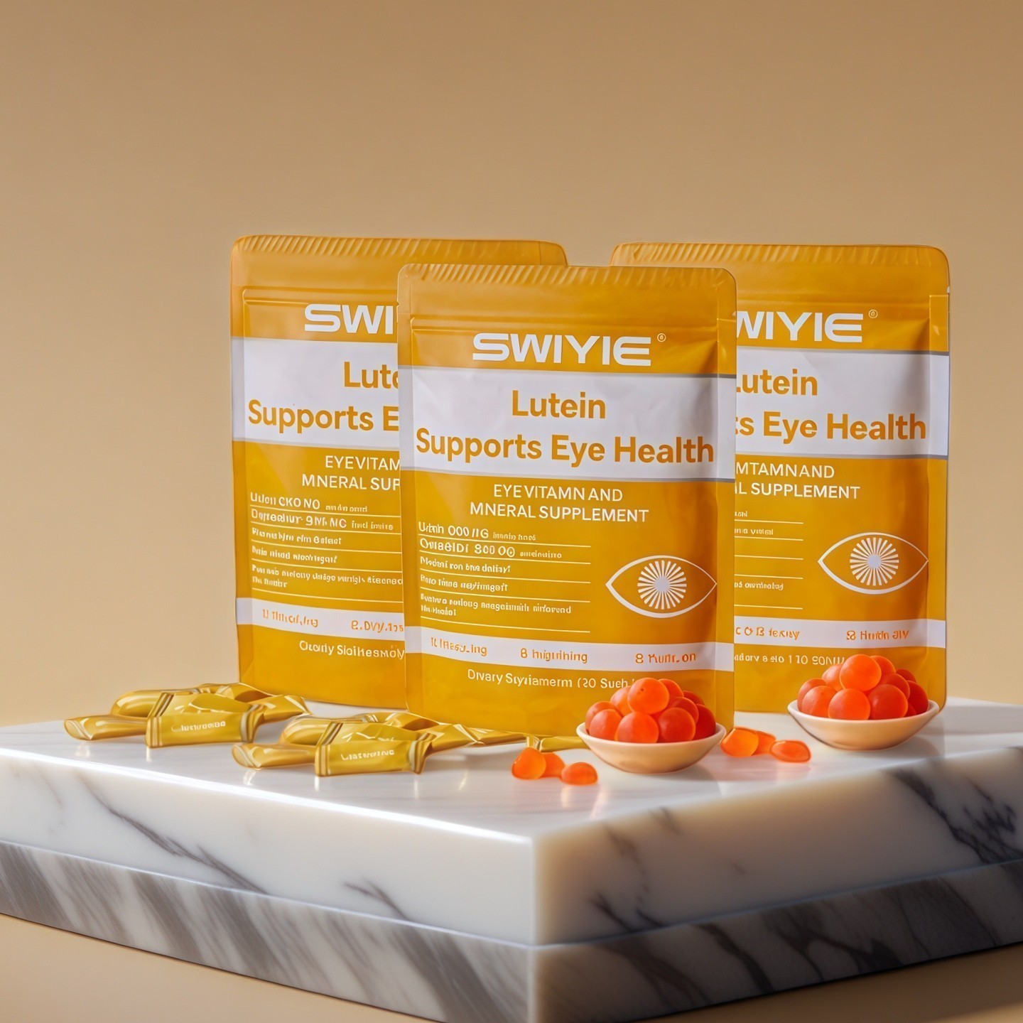 3PCS Swiyie Lutein Gummies – Eye Vitamin and Mineral Supplement with 20mg Lutein
