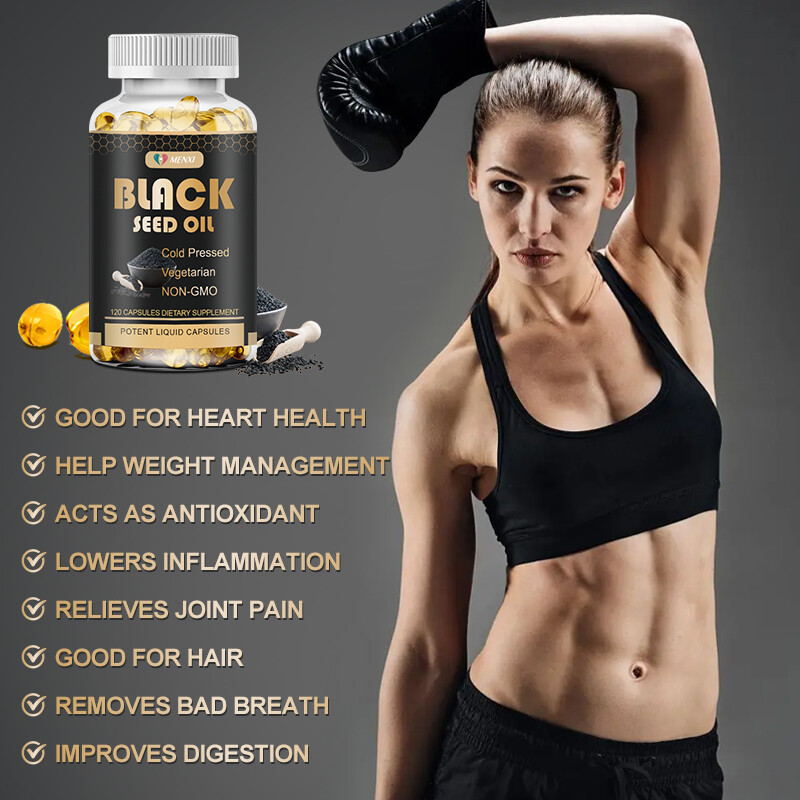 Black Seed Oil 120 Capsules For Men Women Softgel – Cold Pressed Natural Support