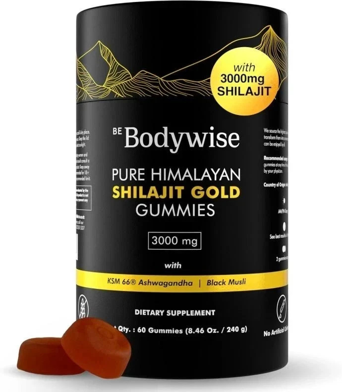 Pure Himalayan Shilajit Gold Gummies 3000mg With Ashwagandha Gokshura