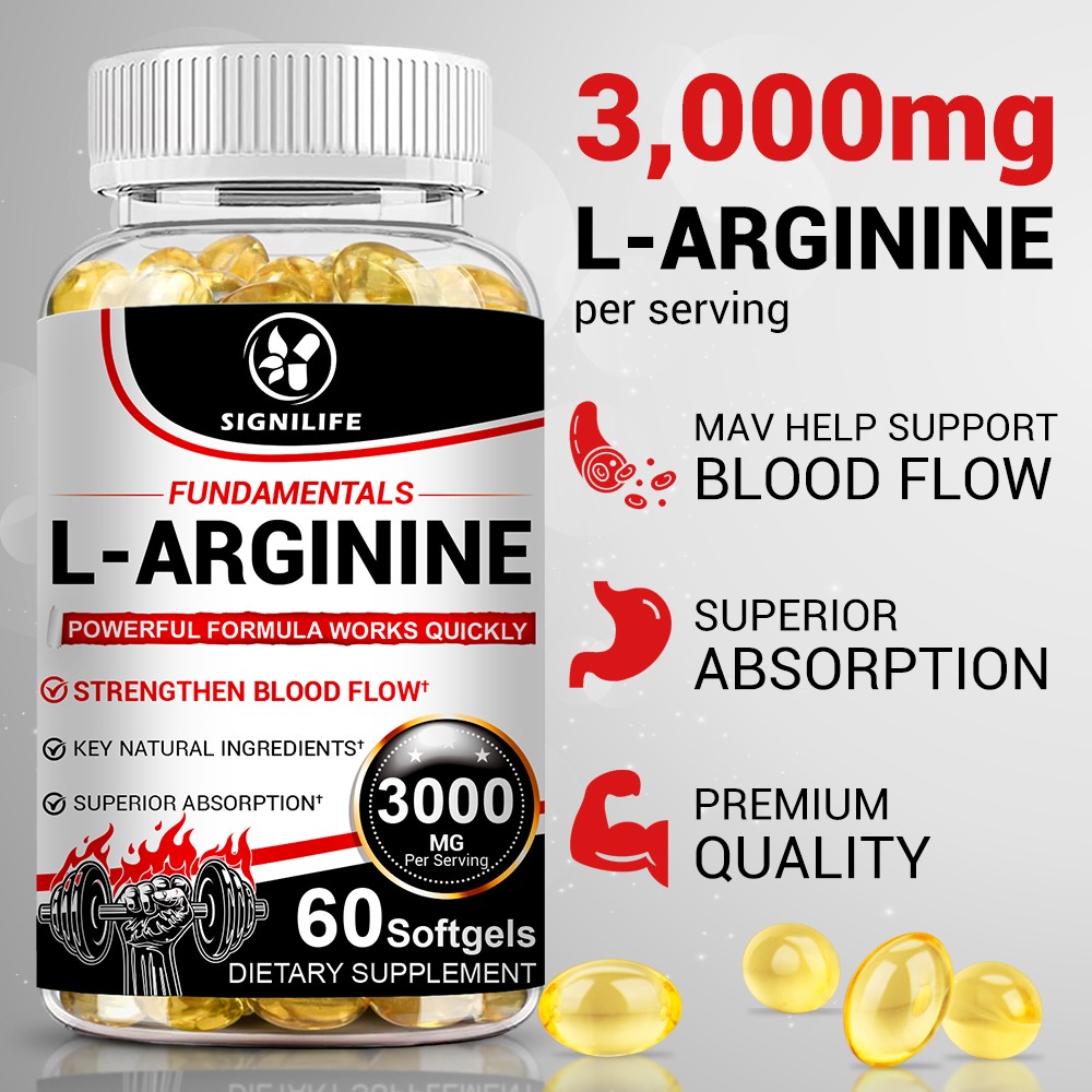 Nitric Oxide Booster L-Arginine, L-Citrulline 3000mg 60 Caps HIGHEST POTENCY-
