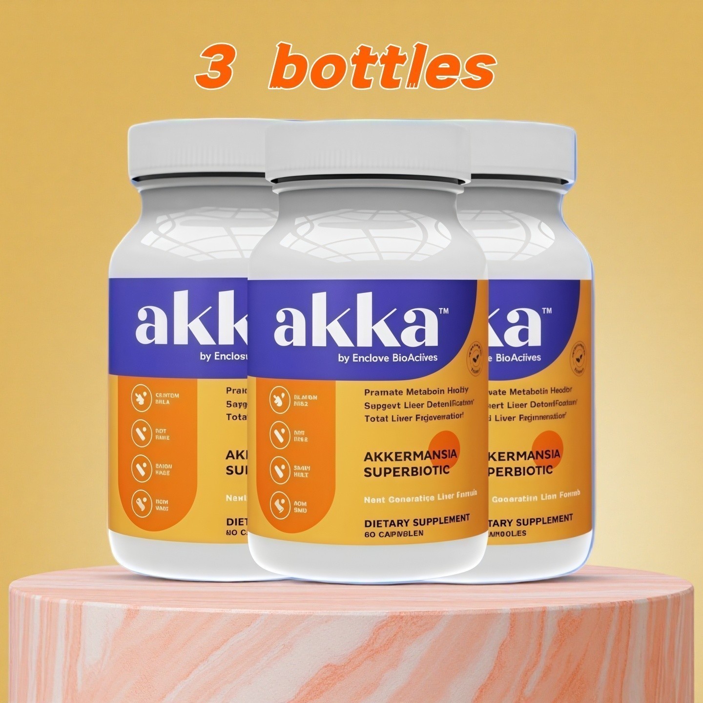 3PCS AKKA-Premium Liver Cleanse Detox&Repair Superbiotic,Gut Health,Milk Thistle