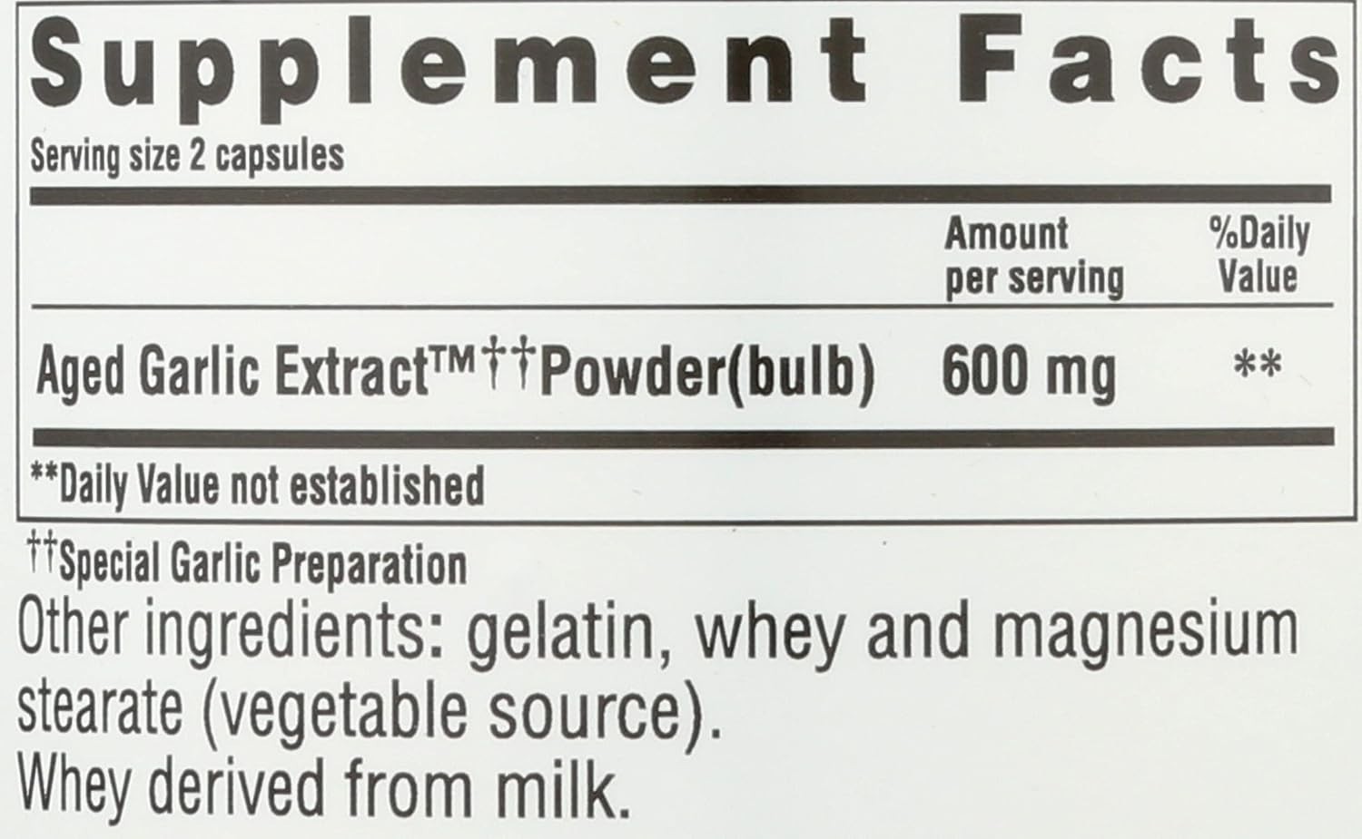 300 Count Organic Aged Garlic Extract Capsules – Promote Cardiovascular Wellness