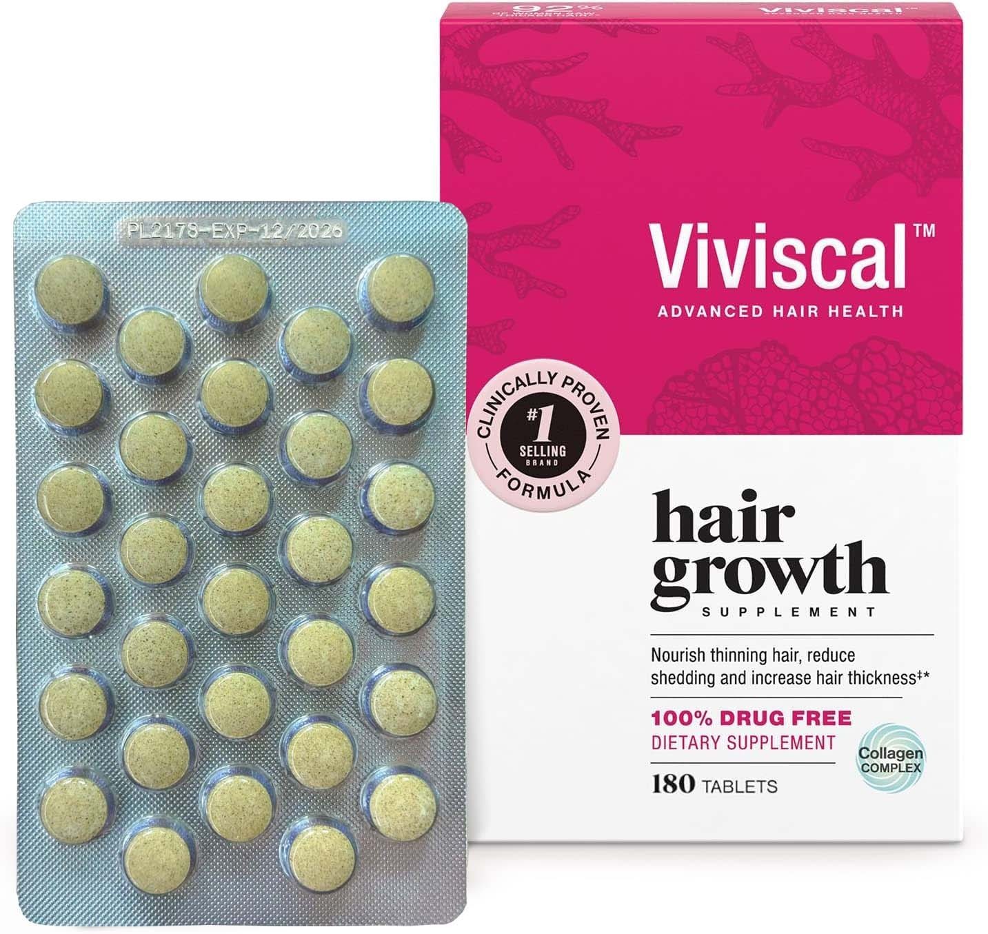 VIVISCAL Hair Growth Supplement for Women 180 Tablets