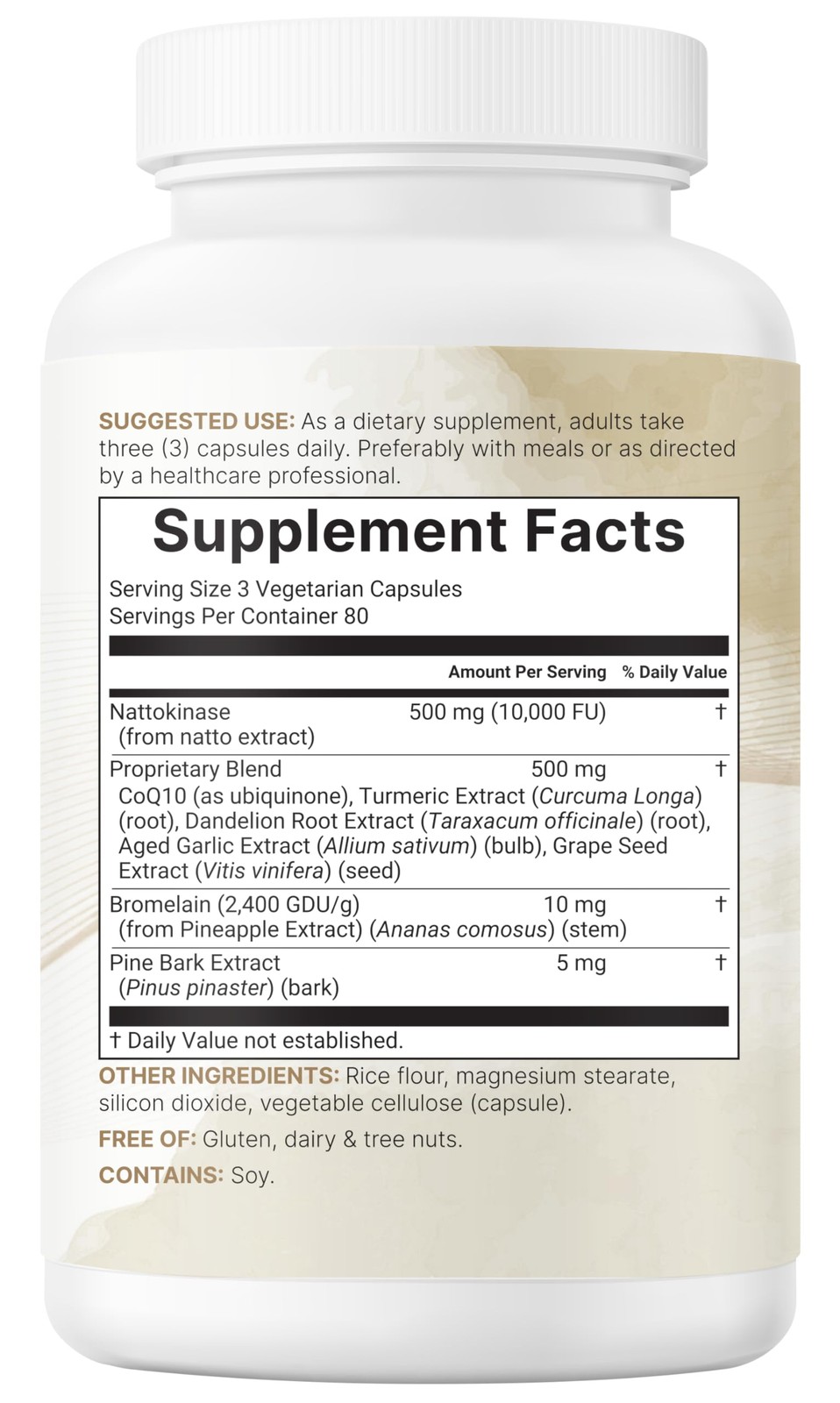 Micro Ingredients Nattokinase 10,000 FU Per Serving 240 Count (Pack of 1)