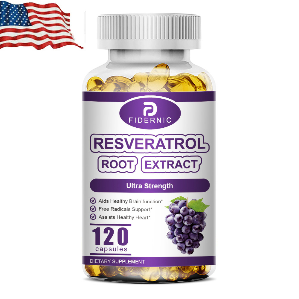 Resveratrol 1200mg High Abosorption Natural Anti Antioxidant ，Overall Wellness