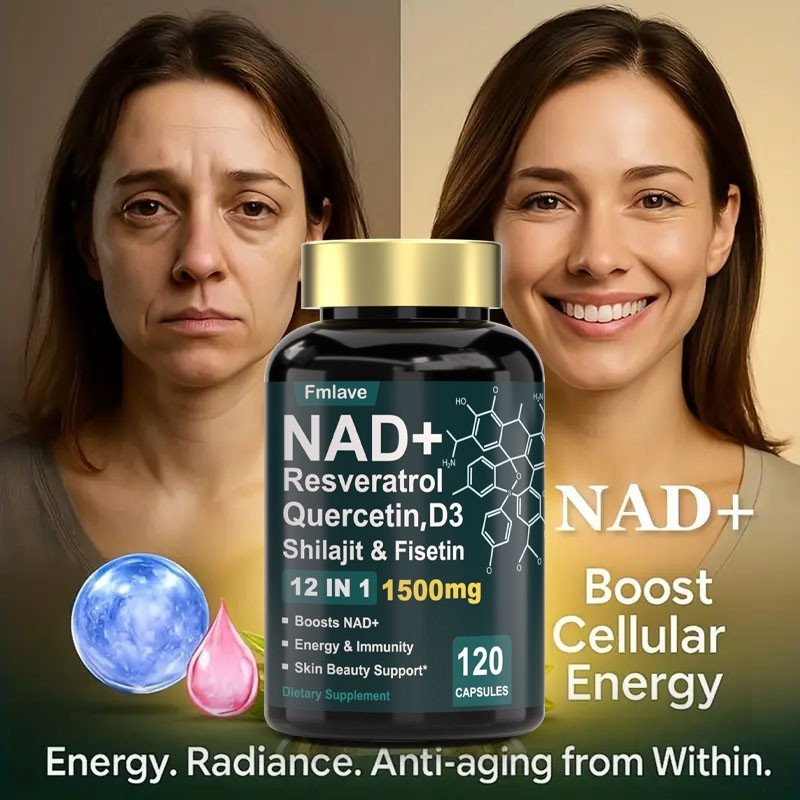 NAD+ Supplement 1500mg with Resveratrol | Cellular Health & Energy | 120 Capsule