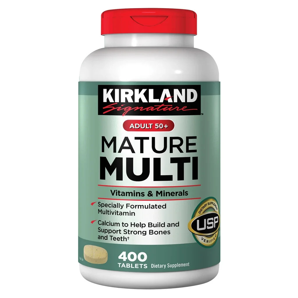 Kirkland Signature Mature Multi Adult 50+ Vitamins & Minerals, 400 Tablets