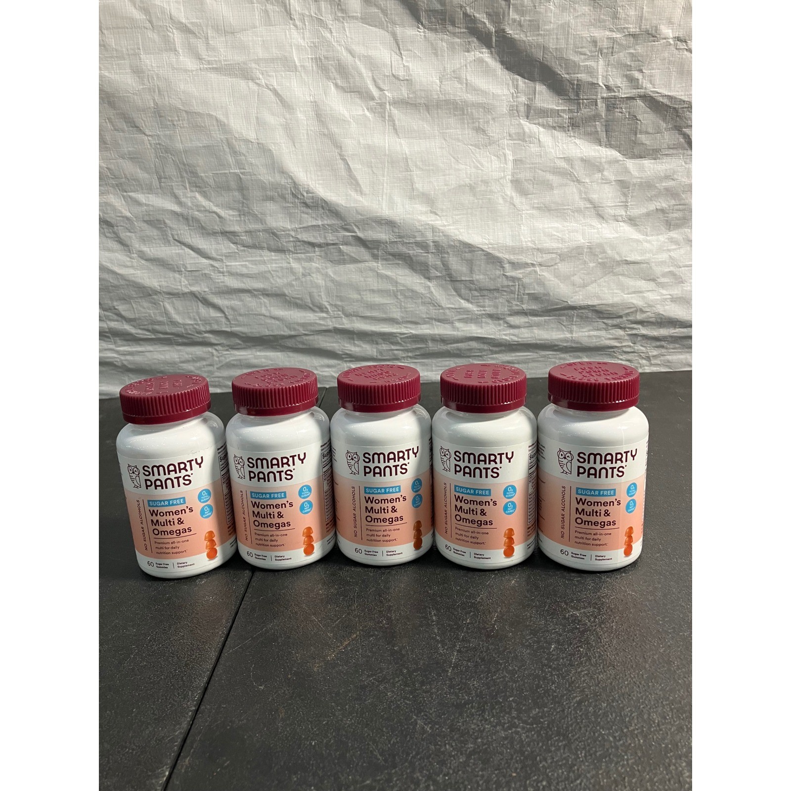SmartyPants Sugar Free Womens Multi & Omegas 60ct Gummies Lot of 5 Exp 12/26